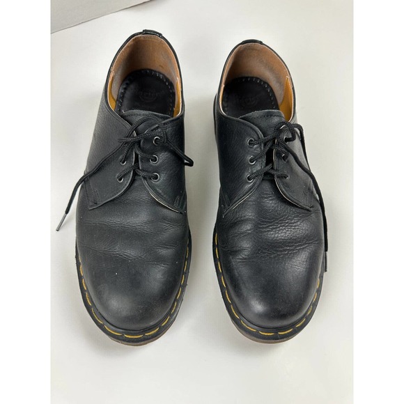 Dr. Martens Leather Round Toe Lace Up Oxford Dress Shoes Black 1A89 Men's Size 9 - Picture 3 of 12